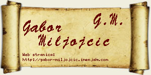 Gabor Miljojčić vizit kartica